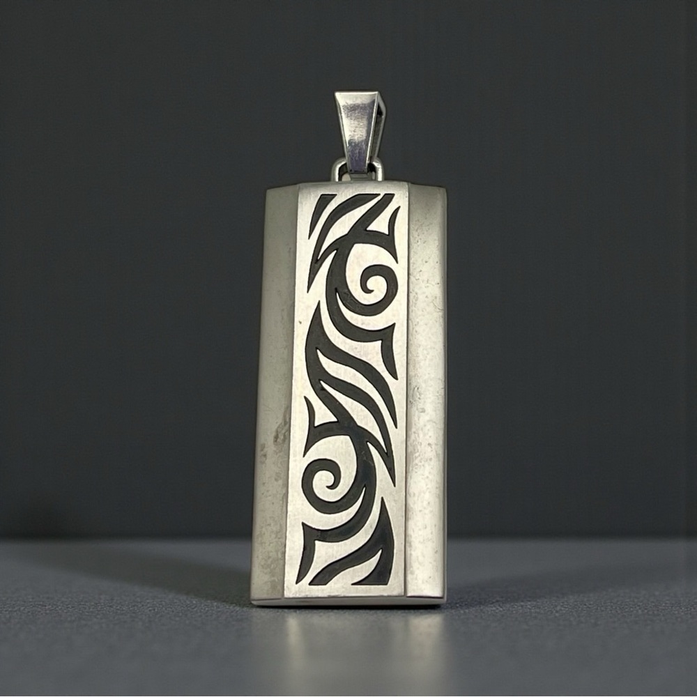 Men’s TRITON Stainless Steel Pendant Necklace Tribal Design High Quality Unisex